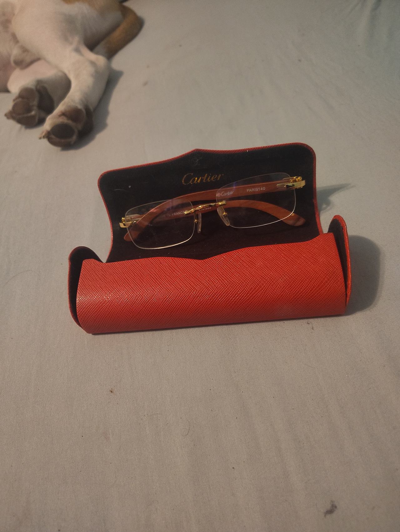 Cartier C Decor Wood Eyeglasses