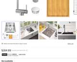 Glacier Bay Workstation Stainless Steel Bar Sink w/Folding Faucet - Brand New - Image 6
