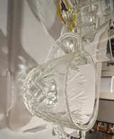 Vintage Cut Glass Double Handled Sugar Bowl - Image 1