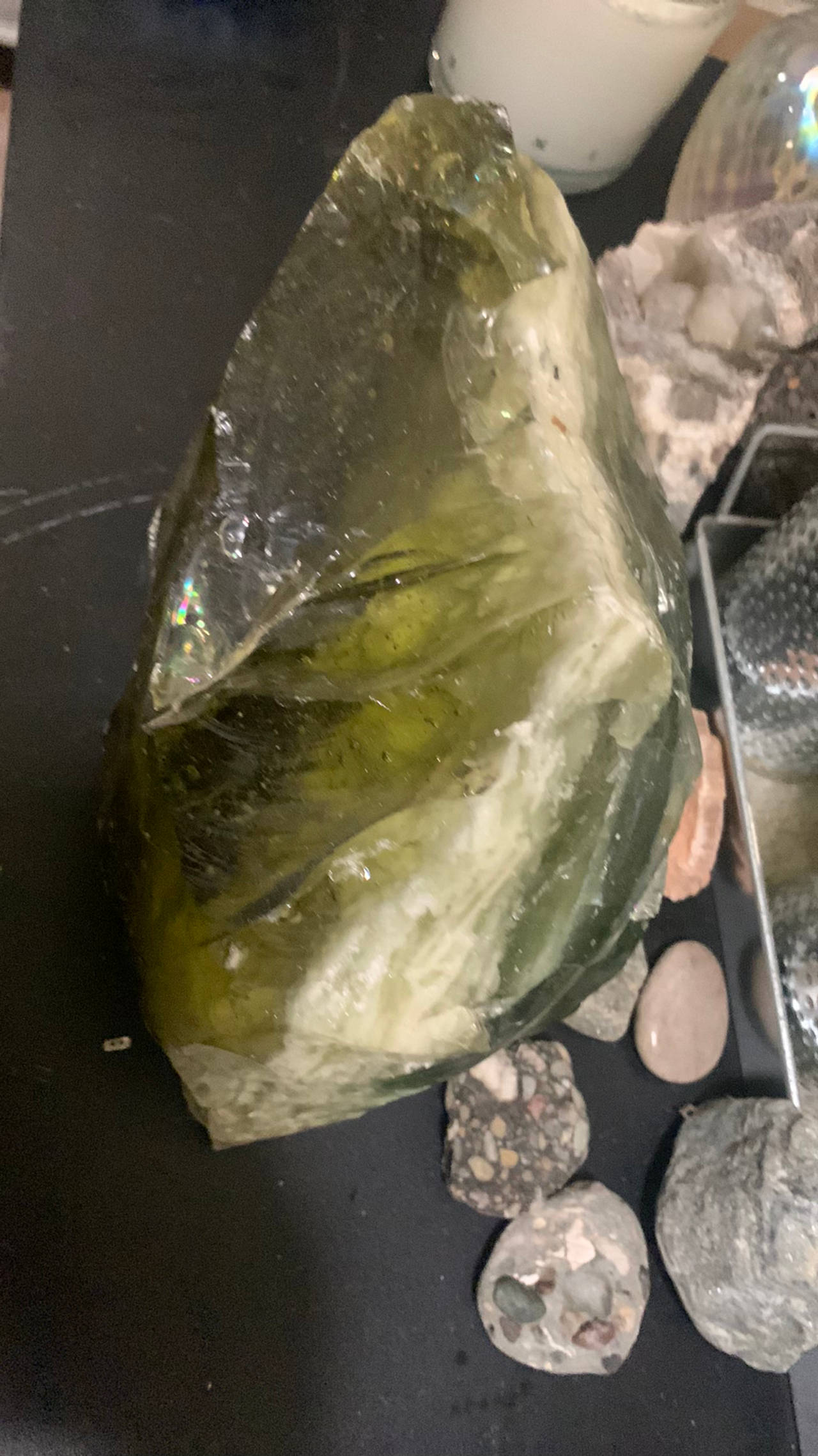 Peridot Green Raw Crystal Chunk