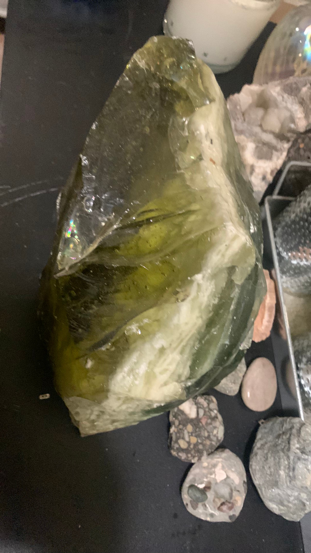 Peridot Green Raw Crystal Chunk