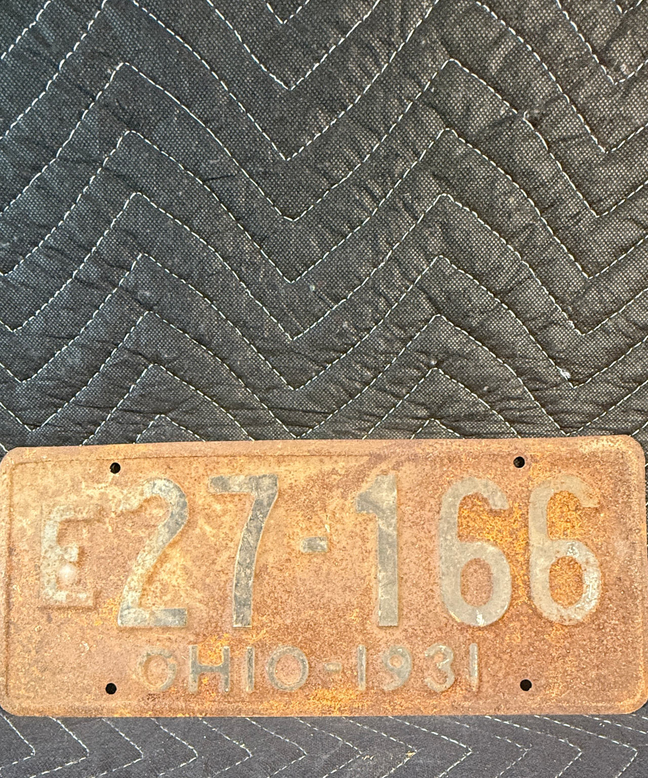 1931 Ohio License Plate E27-166