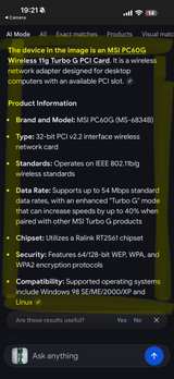 MSI-PC6OG Wireless 11g Turbo G PCI Card - Image 5