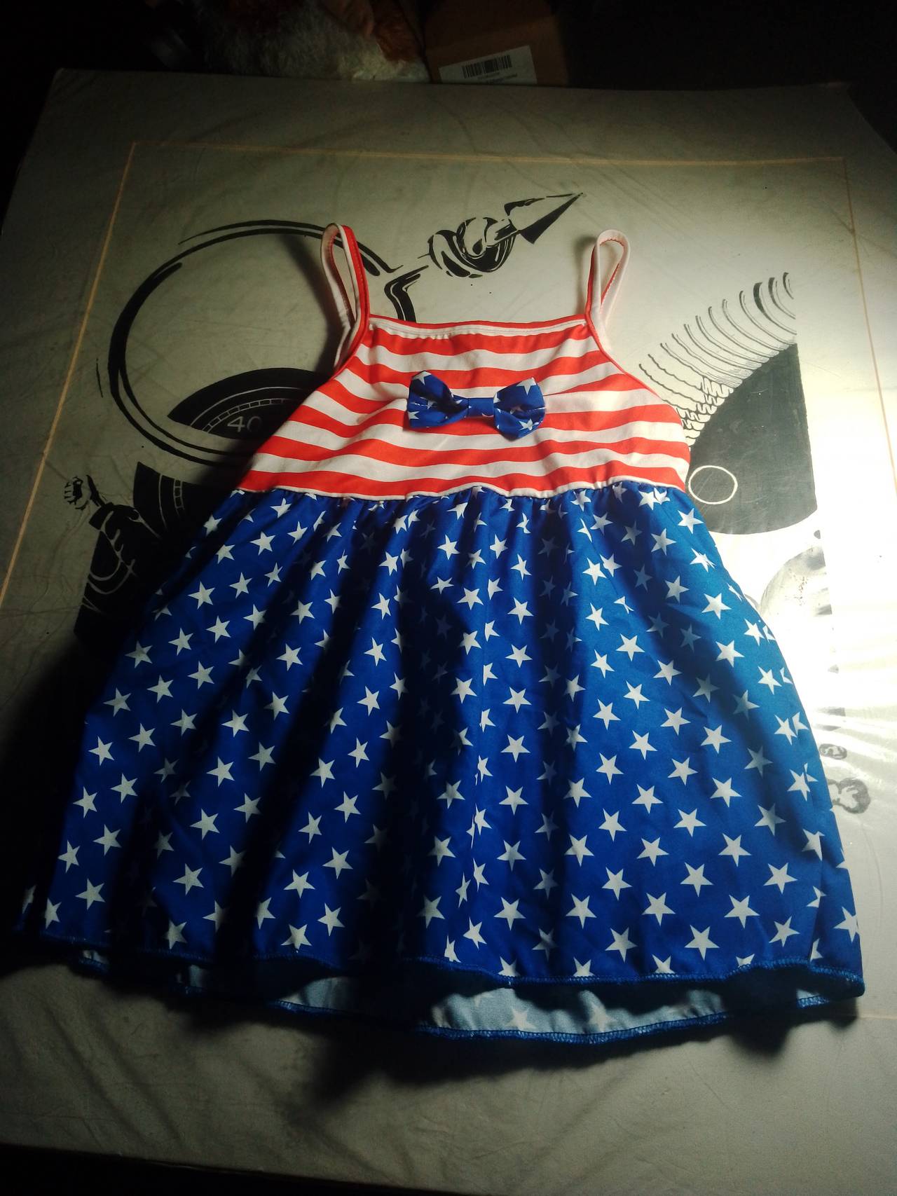 Girls Patriotic Stars and Stripes Dress 12-18M
