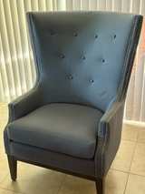 Steve Silver Roswell Gray Blue Linen Accent Chair - Image 1