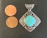 Sterling Silver Turquoise Pendant - Image 3