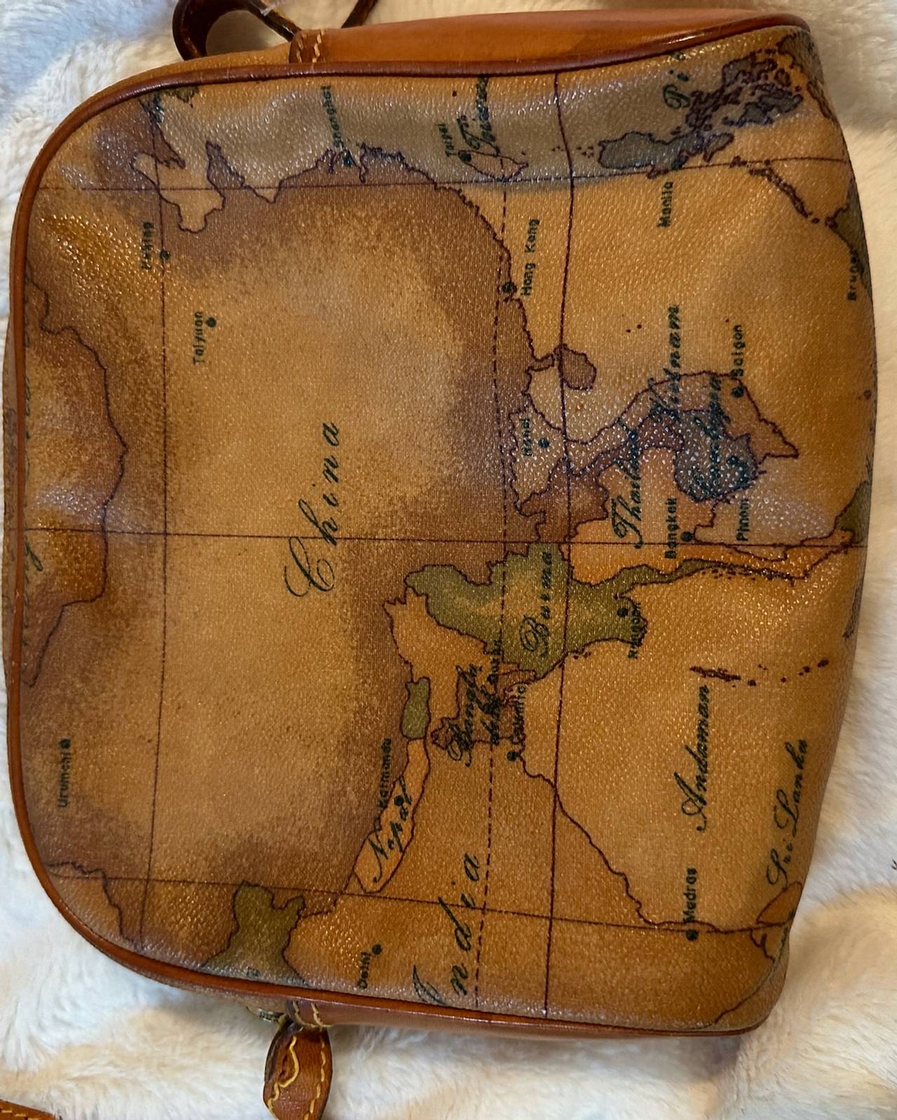 Alviero Martini 1A Classe Geo Map Crossbody Bag
