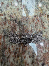 Sugar Skull with Wings Metal Charm/Pendant - Image 1
