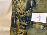 Teddy Fresh Yellow Acid Wash Denim Shorts - Image 5