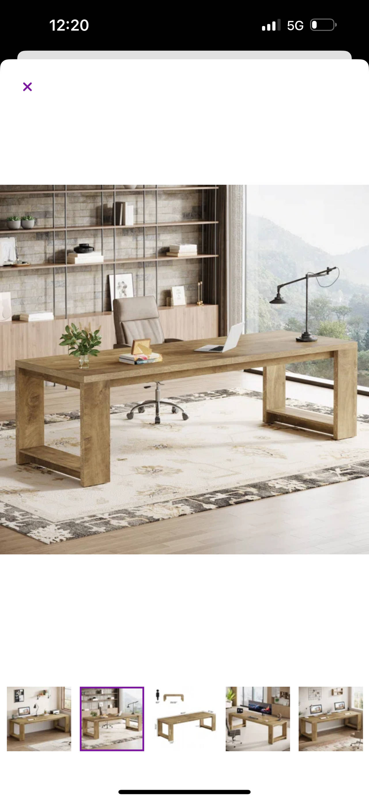 Modern Rectangular Wood Office Desk