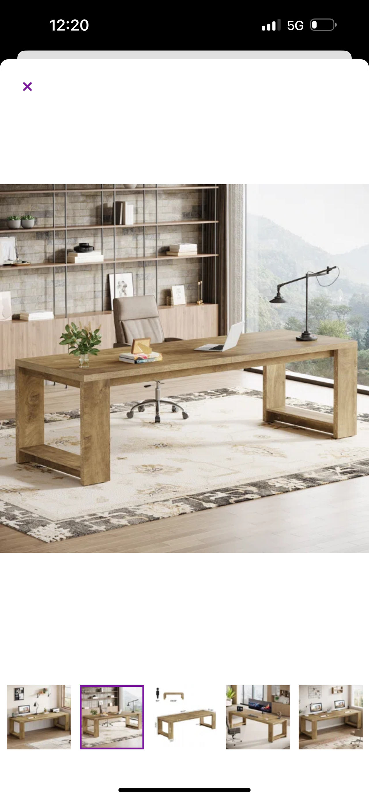 Modern Rectangular Wood Office Desk