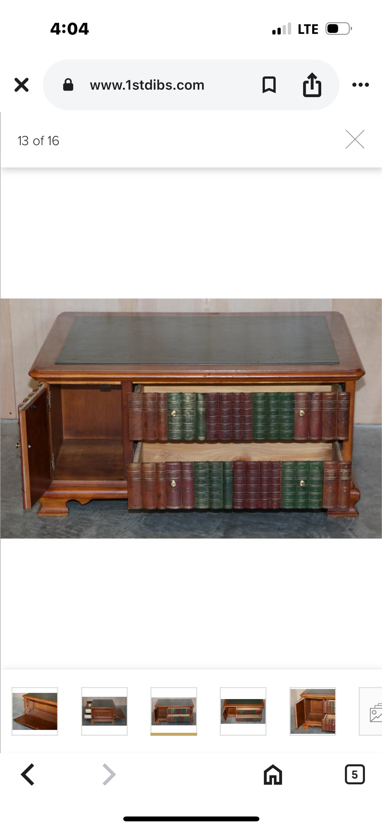 Antique Faux Book Coffee Table
