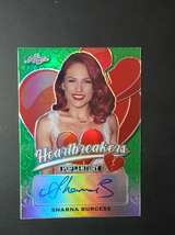 2021 Leaf Pop Century Heartbreakers Sharna Burgess Autograph Green Prismatic #/7 - Image 2