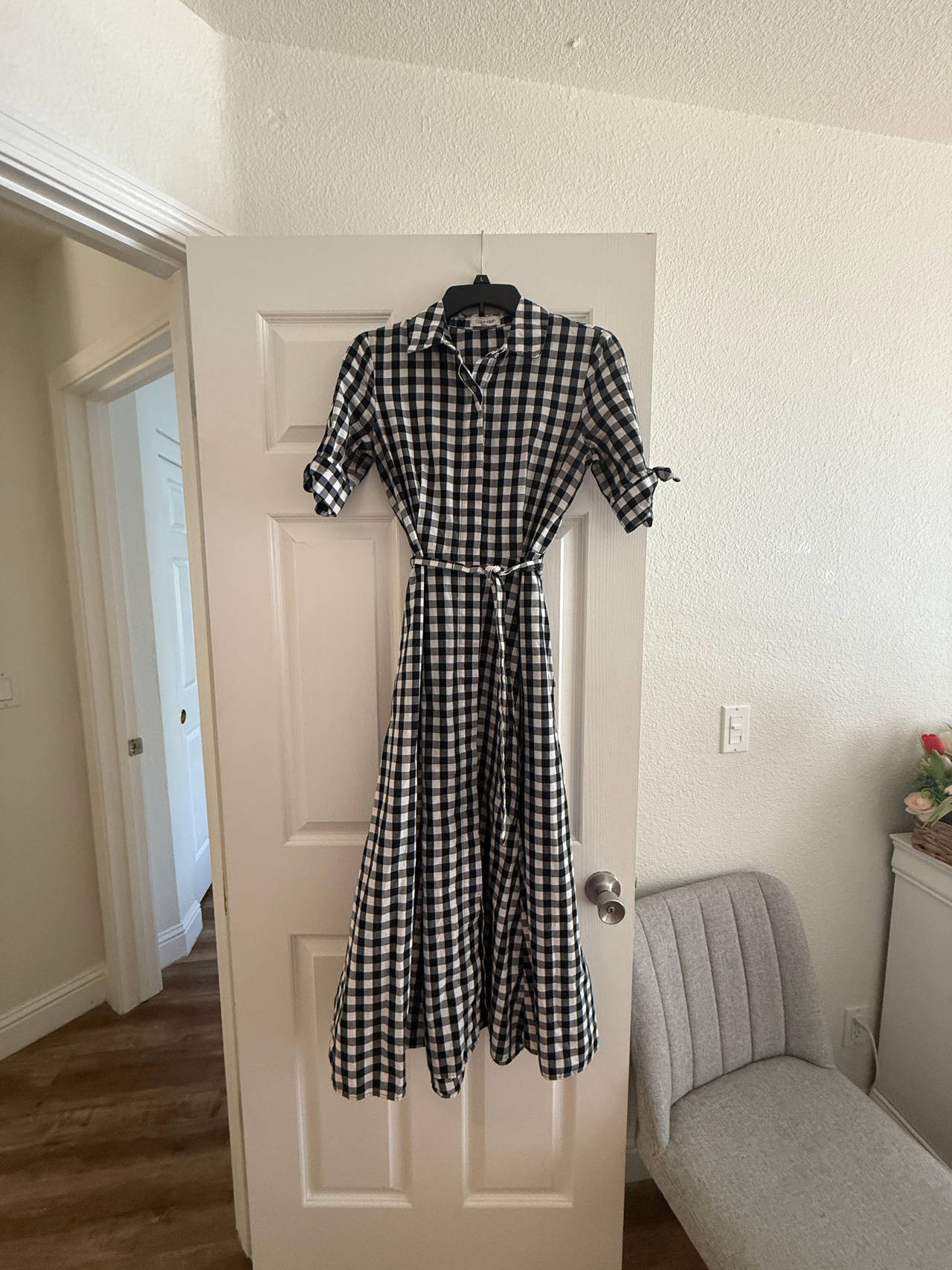 Gingham Shirt Dress