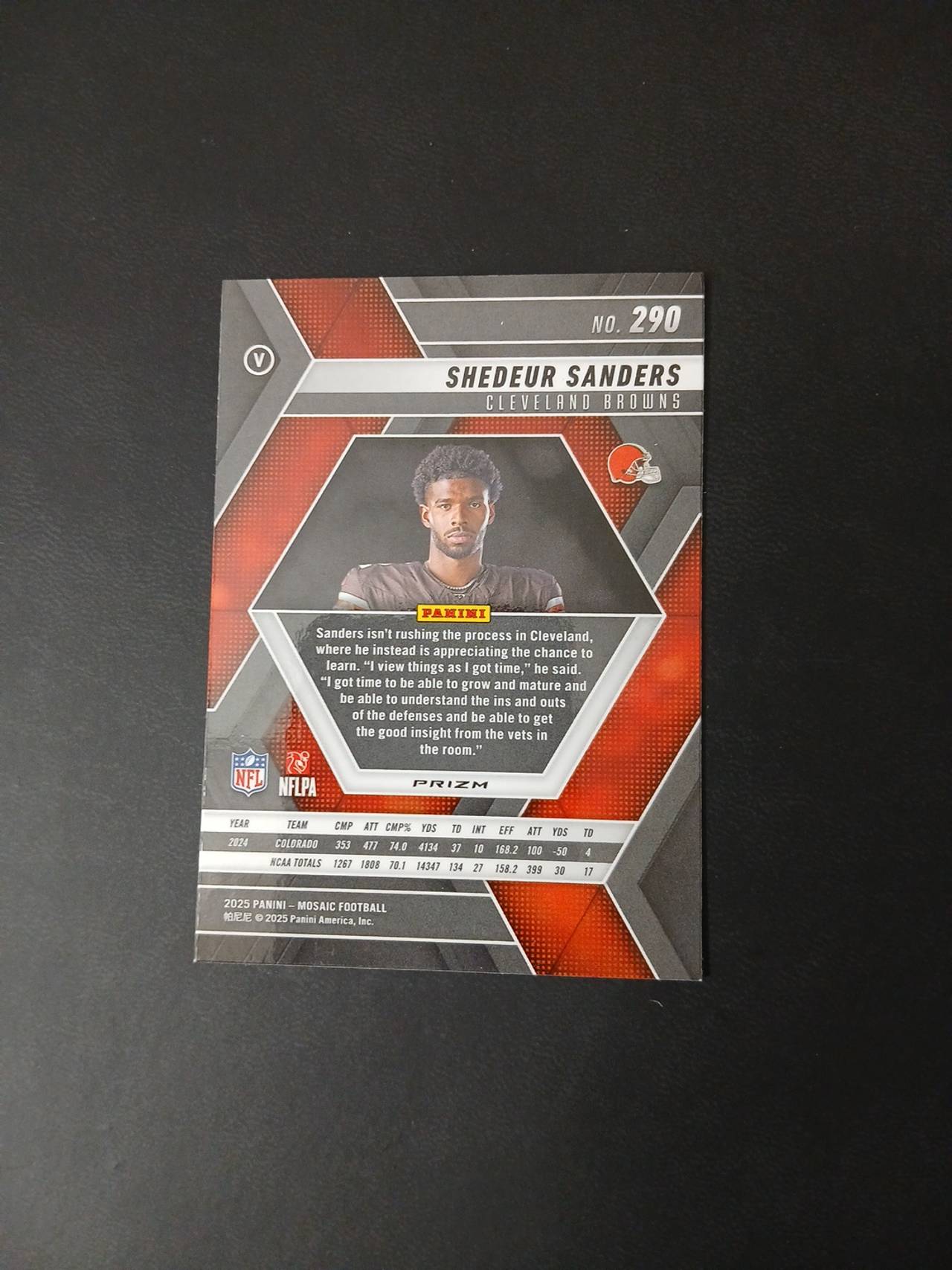 2025 Shedeur Sanders  Mosaic RC Silver paralell