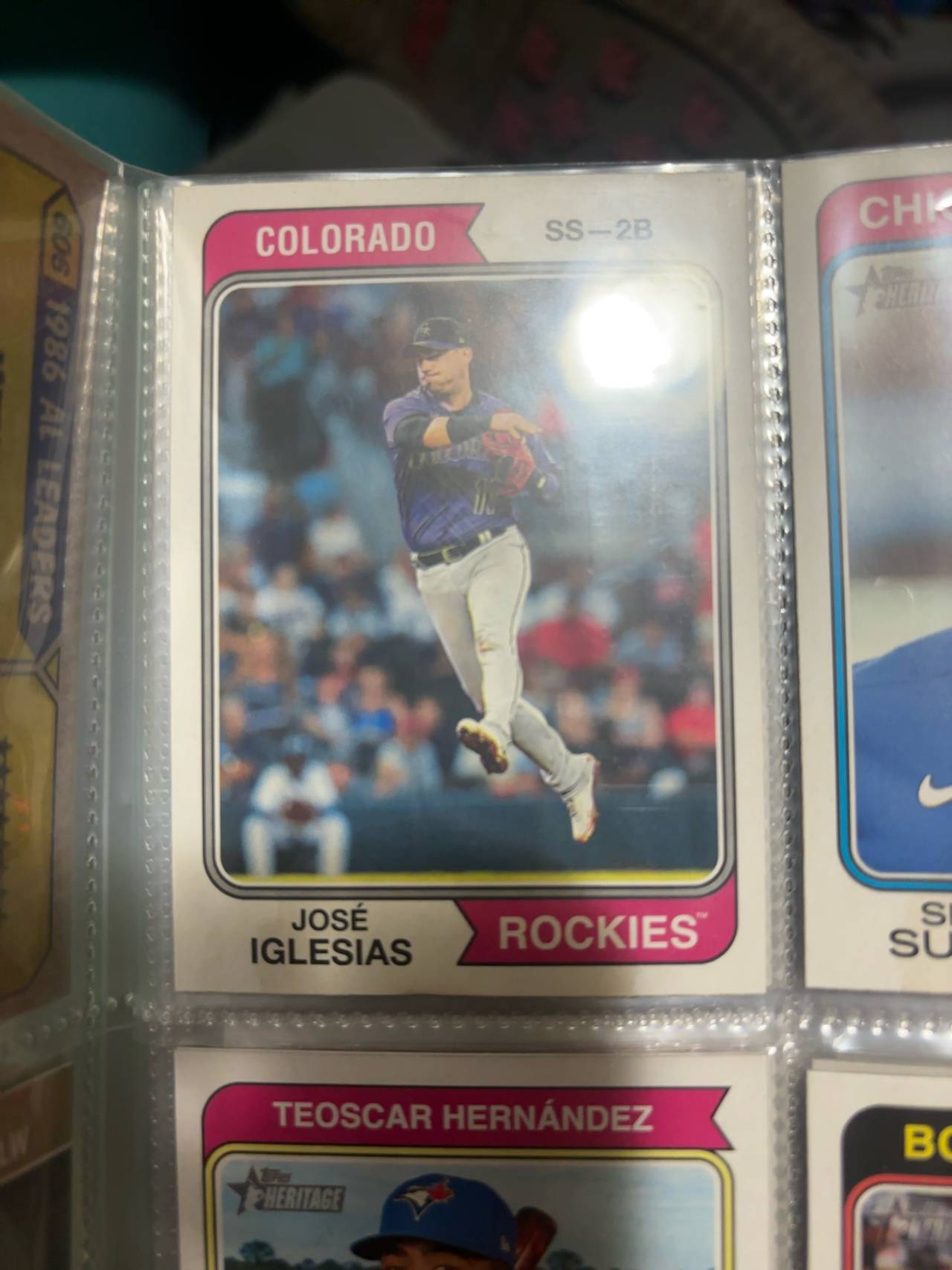 Topps 2023 Heritage Ezequiel Tovar Purple Refractor Rookie Card