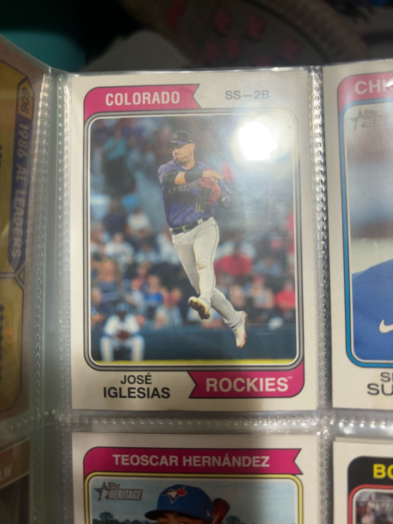 Topps 2023 Heritage Ezequiel Tovar Purple Refractor Rookie Card