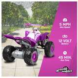 Yamaha Raptor 12V Ride-On ATV Purple/White - Image 4