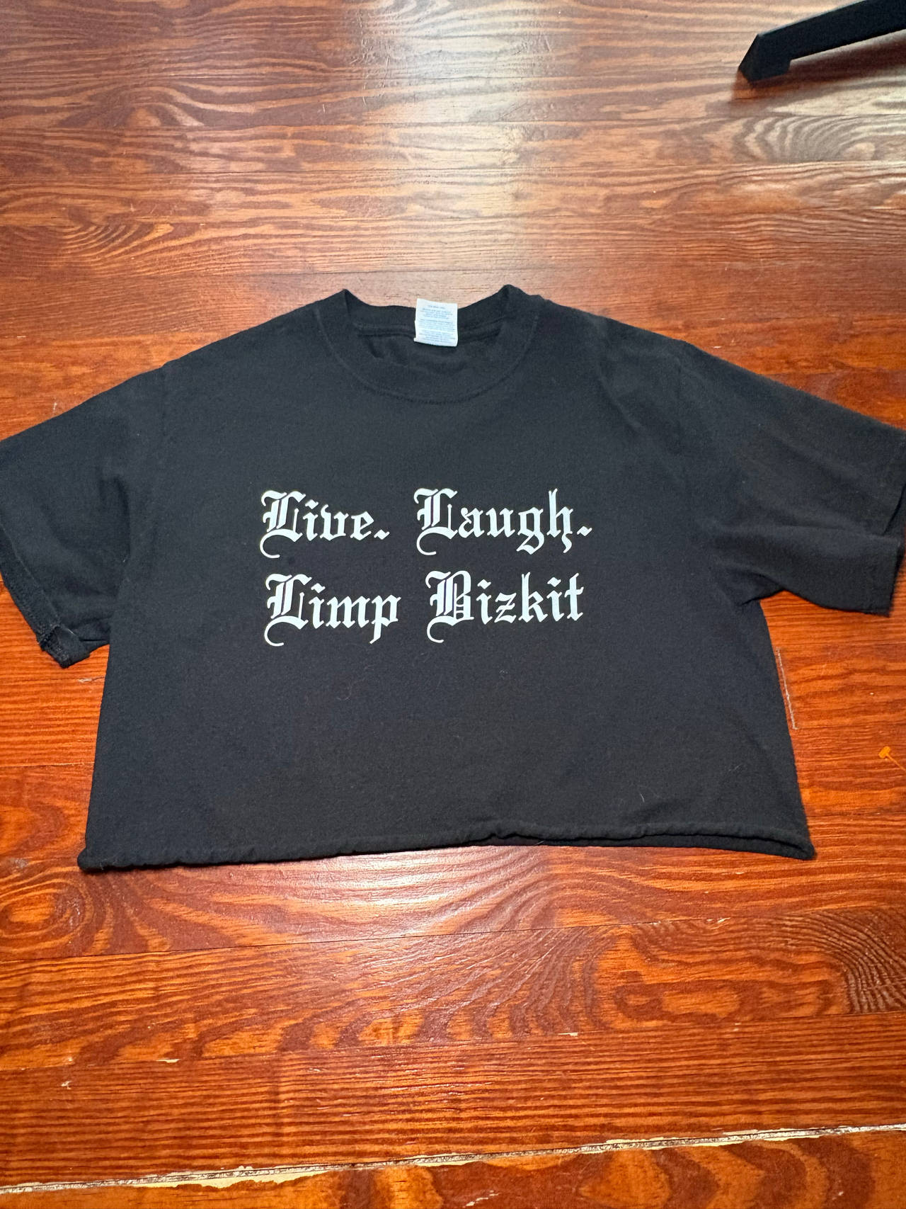 Live Laugh Limp Bizkit Graphic Crop Top