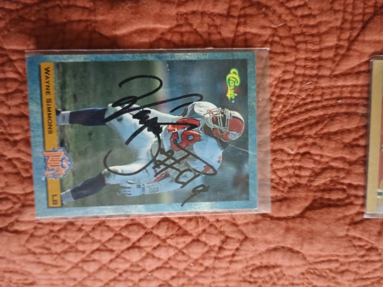 1993 Classic Wayne Simmons Autographed Rookie Card