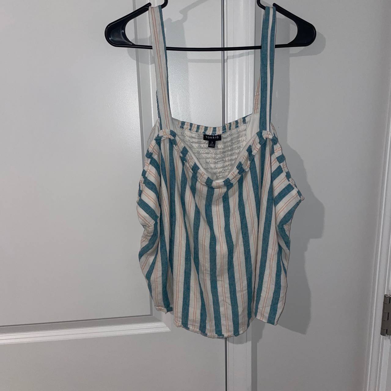 Torrid Striped Linen-Blend Tank Top