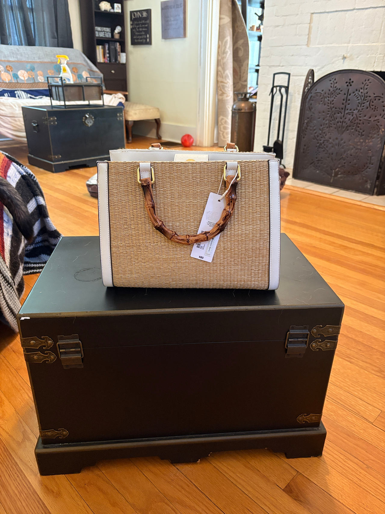 Liz Claiborne Straw Tote Bag 