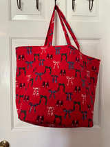 Vera Bradley Red Holiday Bows Quilted Tote Bag - Image 1