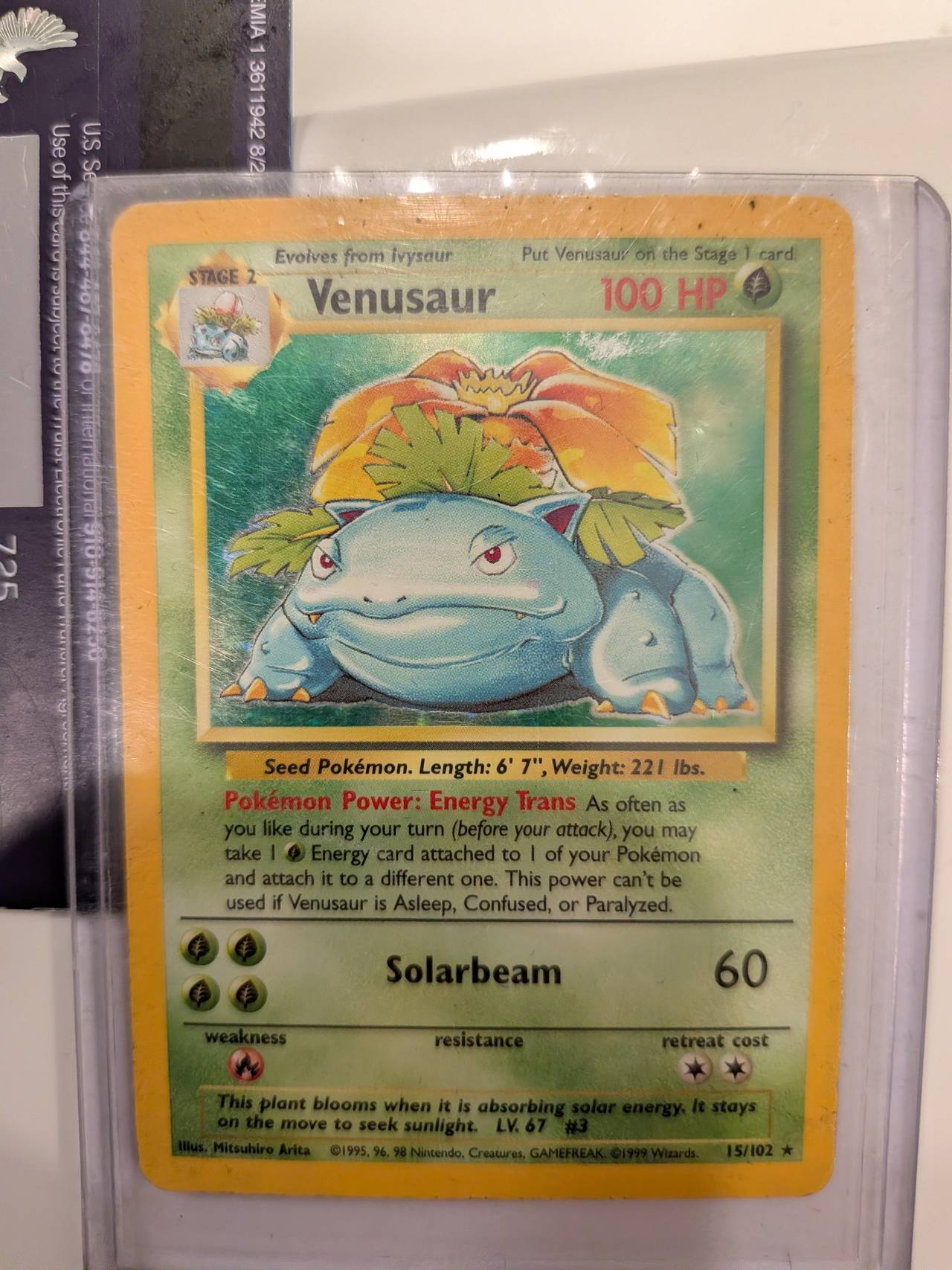 Pokémon Venusaur Base Set 15/102 Holo Card