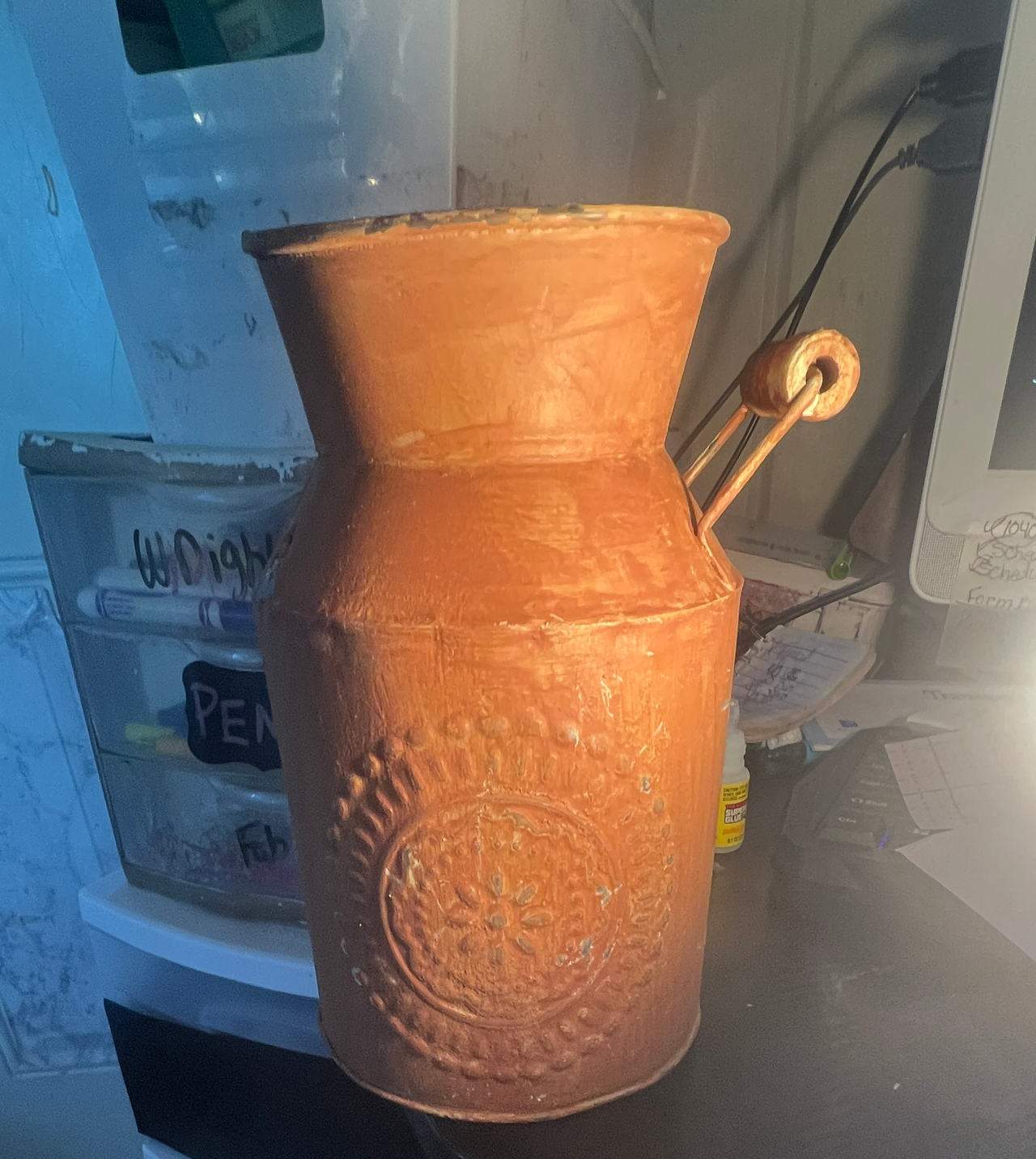 Decorative Metal Milk Can Vase