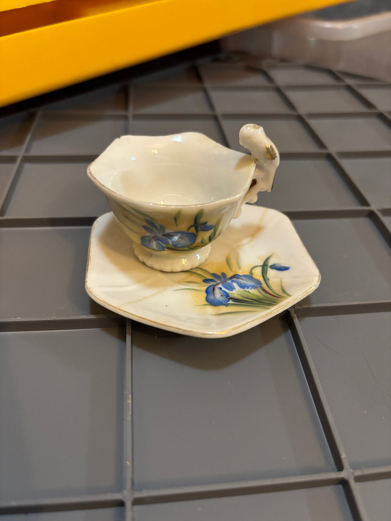 Vintage Porcelain Demitasse Cup and Saucer