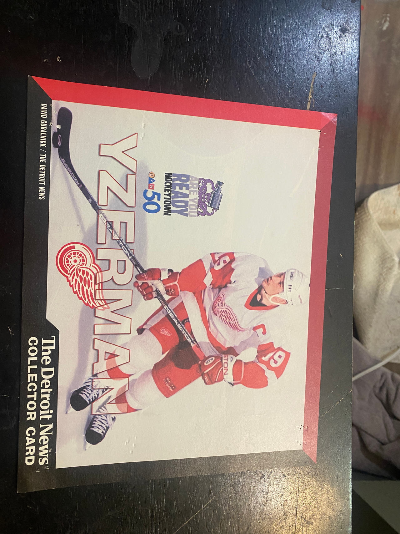The Detroit News Steve Yzerman Collector Card