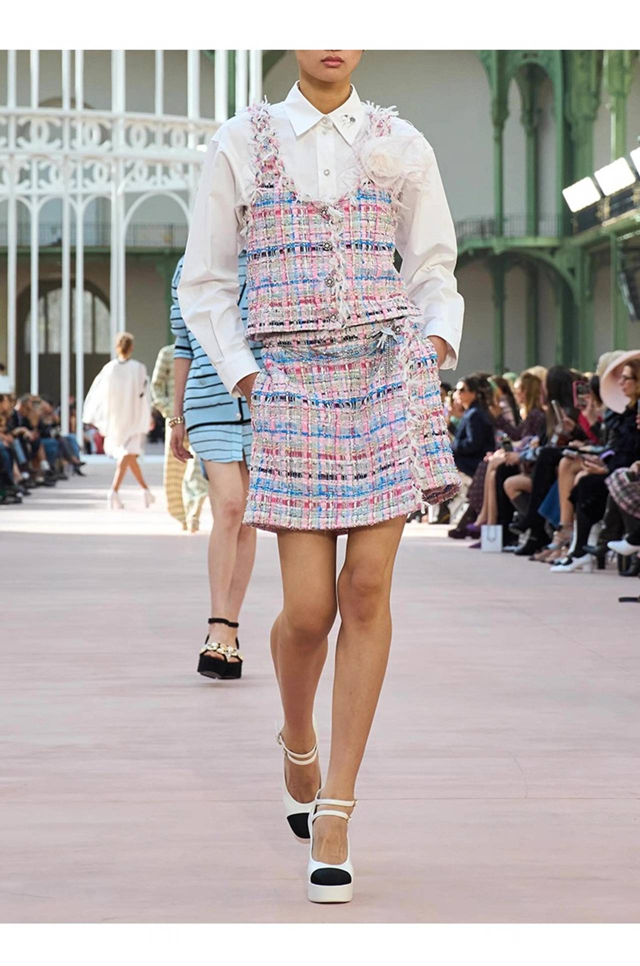 Tweed Two-Piece Skirt Set