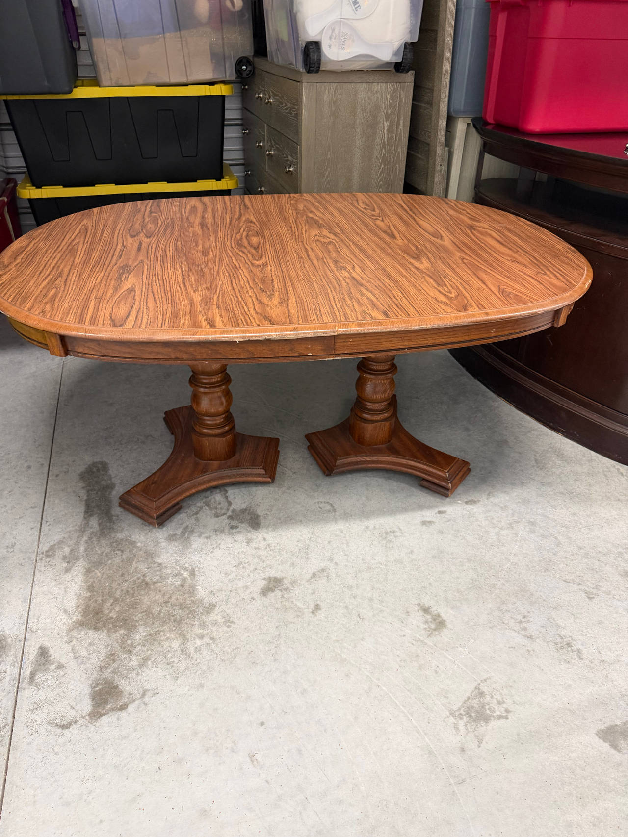 Double Pedestal Oval Dining Table