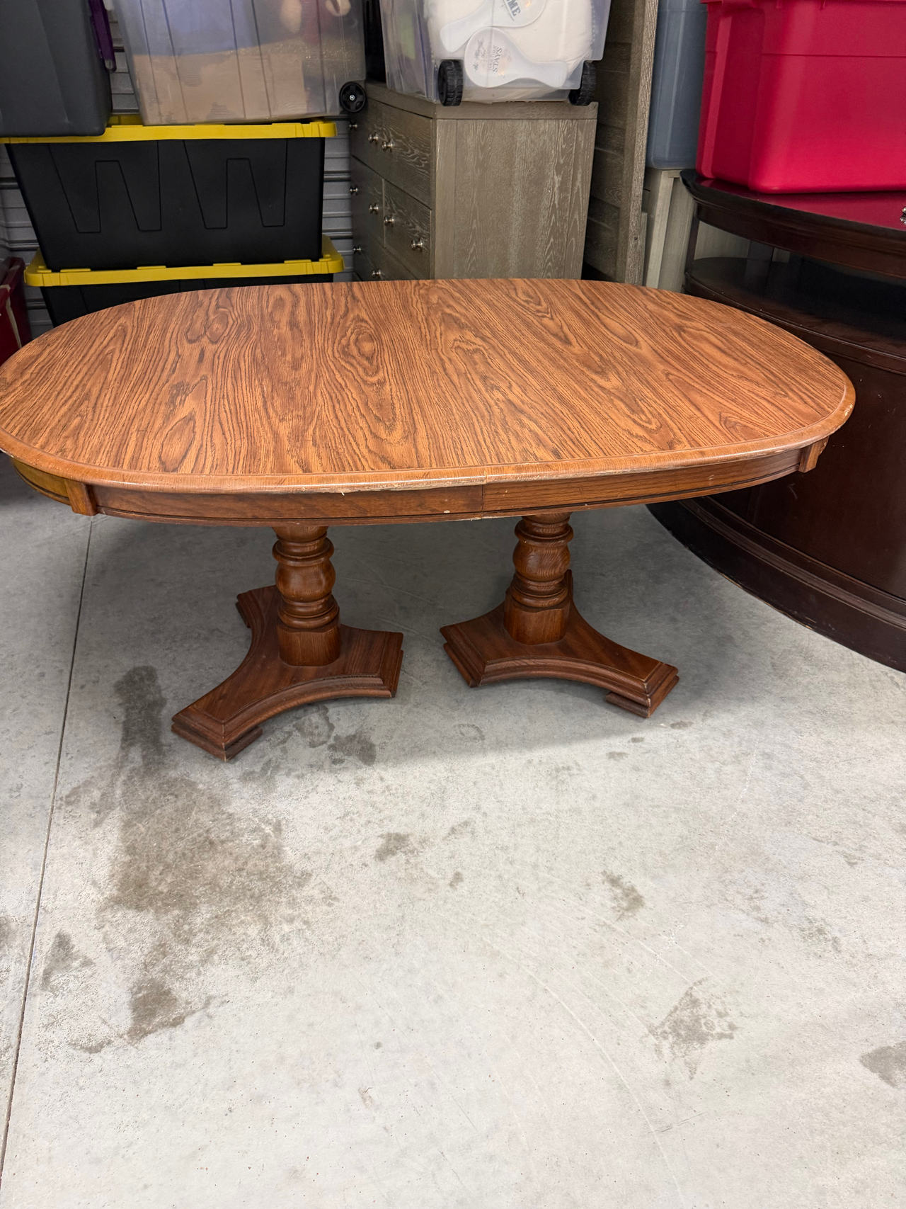 Double Pedestal Oval Dining Table