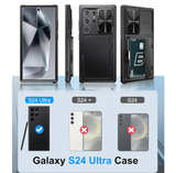 Samsung Galaxy S24 Ultra Case Wallet, Built-in Card Holder (4-5 Cards) Slide Cov - Image 3