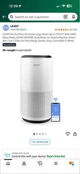 Levoit core 400S-P Smart Air Purifier White - Image 1