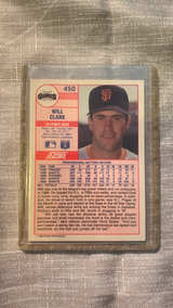 Autographed Score Will Clark 1989 #450 Baseball Card MINT - Image 2