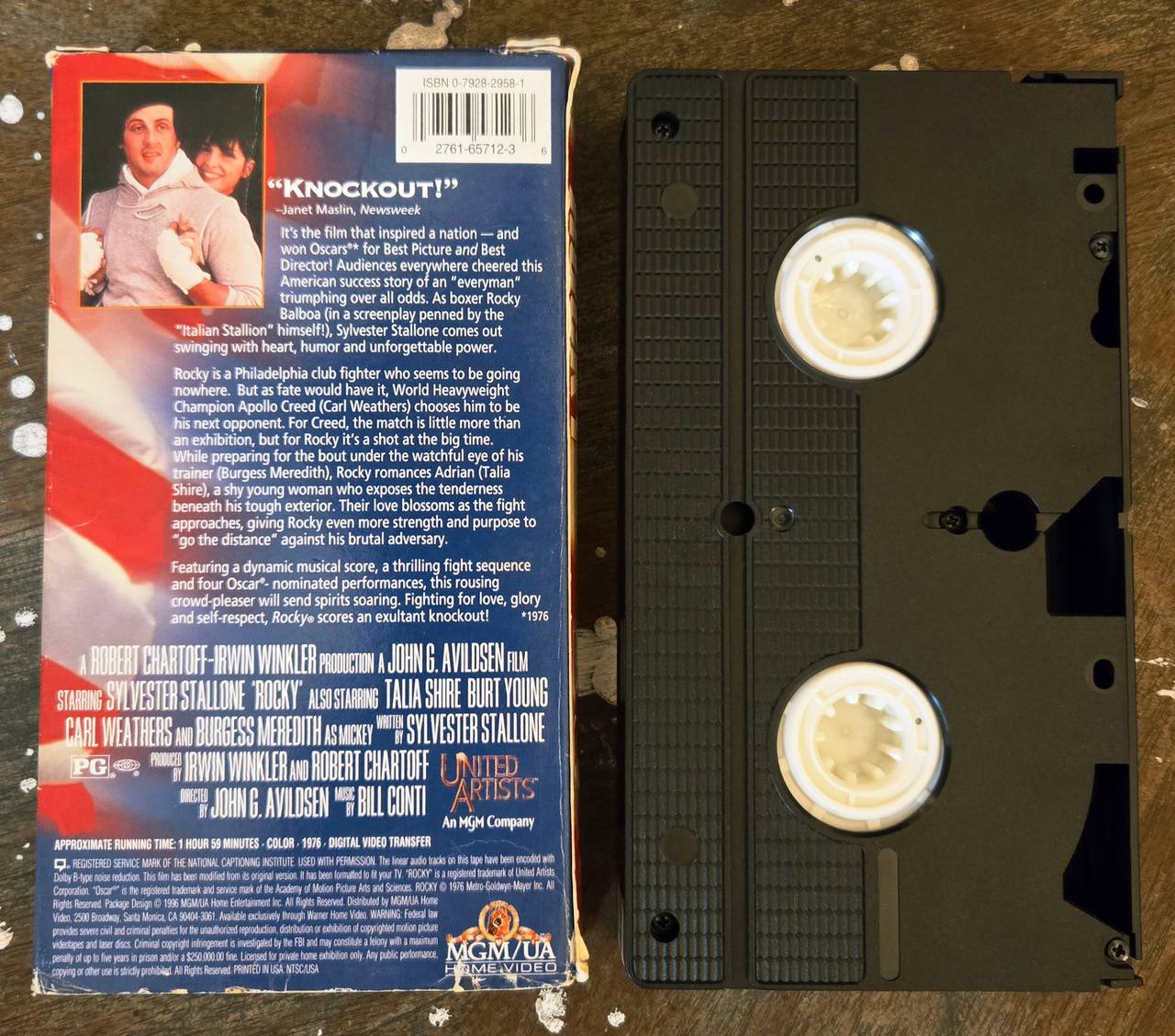 Rocky Movie VHS MGM Home Video 1996 Release Sly Stallone