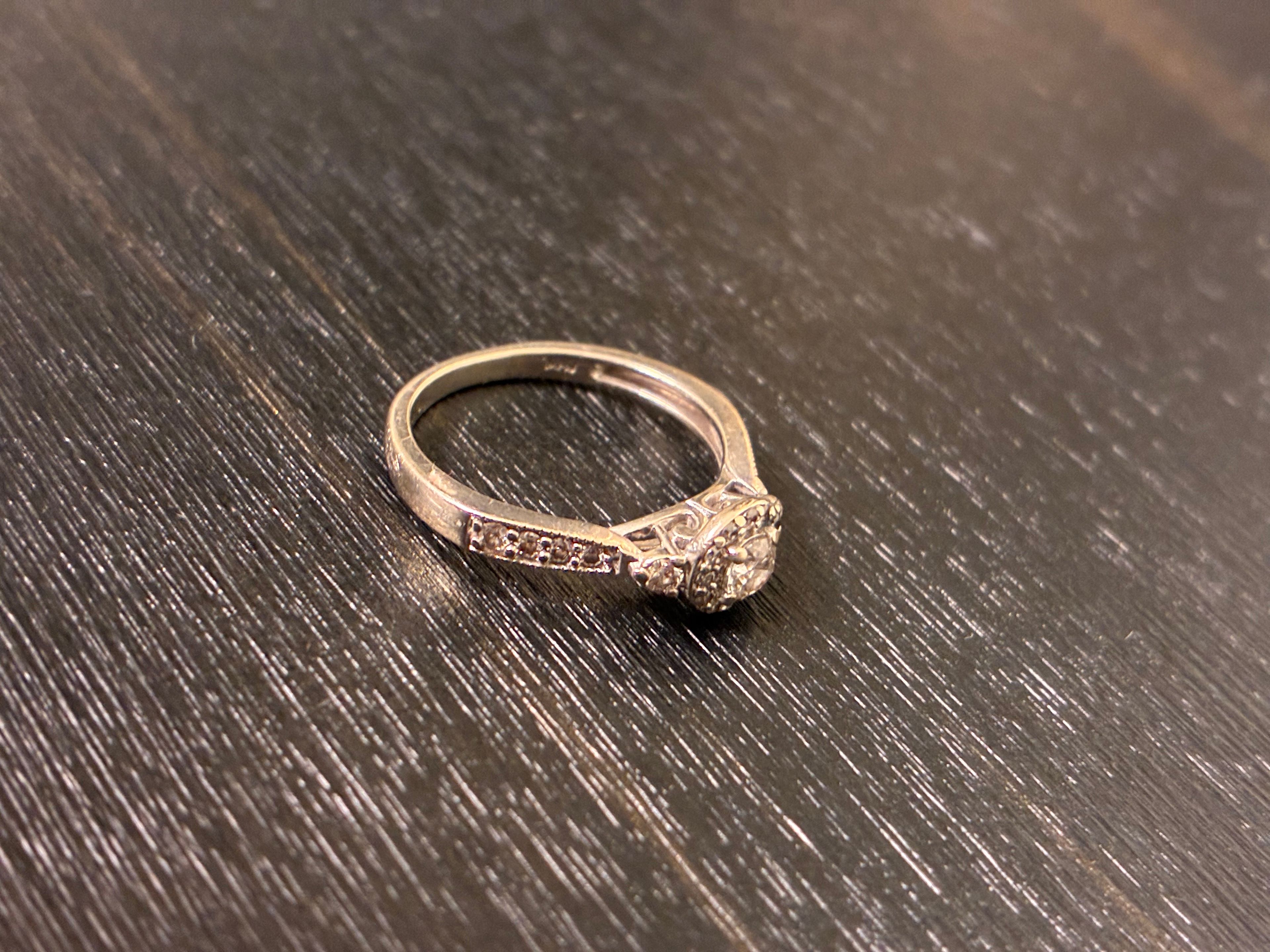 Diamond Cluster Engagement Ring - Image 2