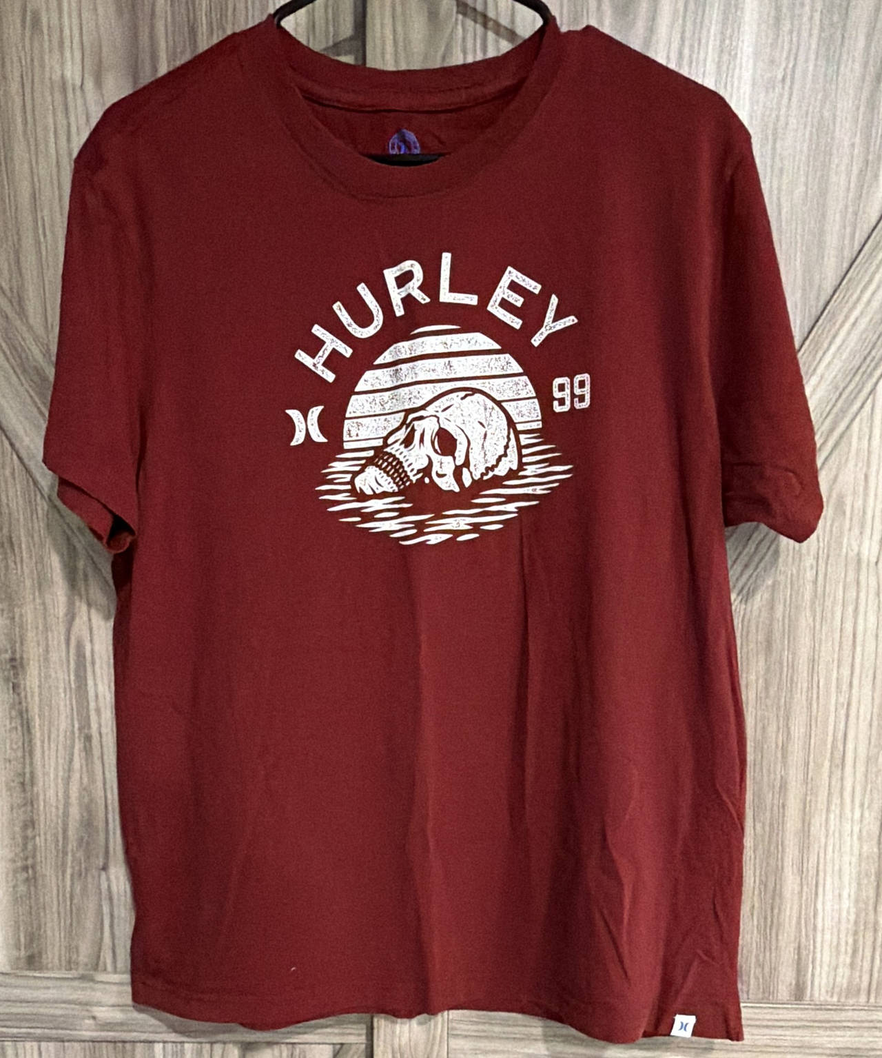 Hurley Men's Skull Sunset Graphic Tee Large