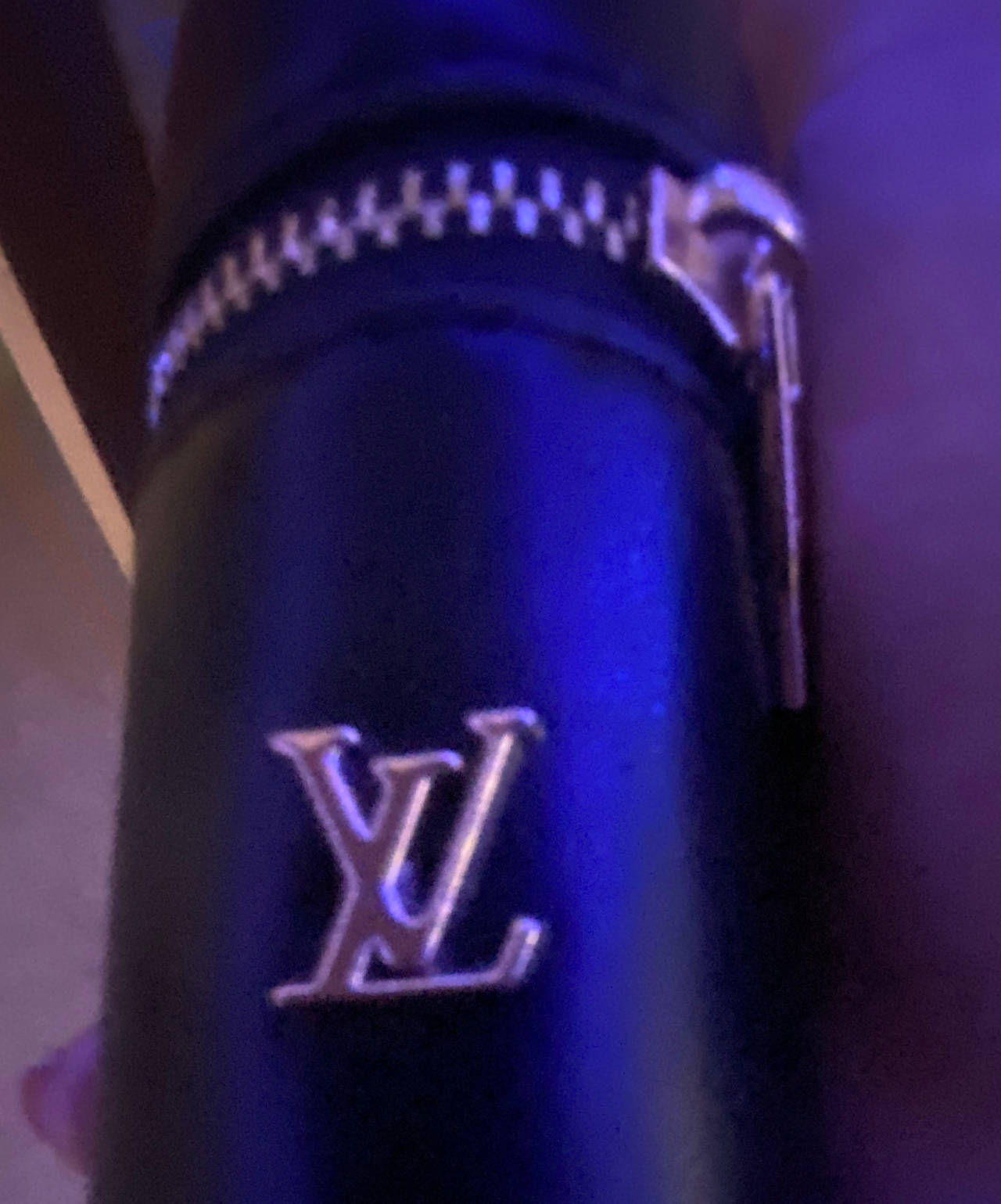 Louis Vuitton Black Leather Pouch or Case