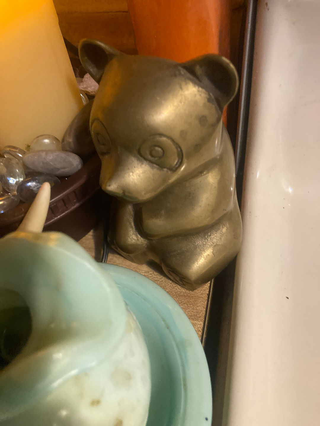 Brass Bear Figurine