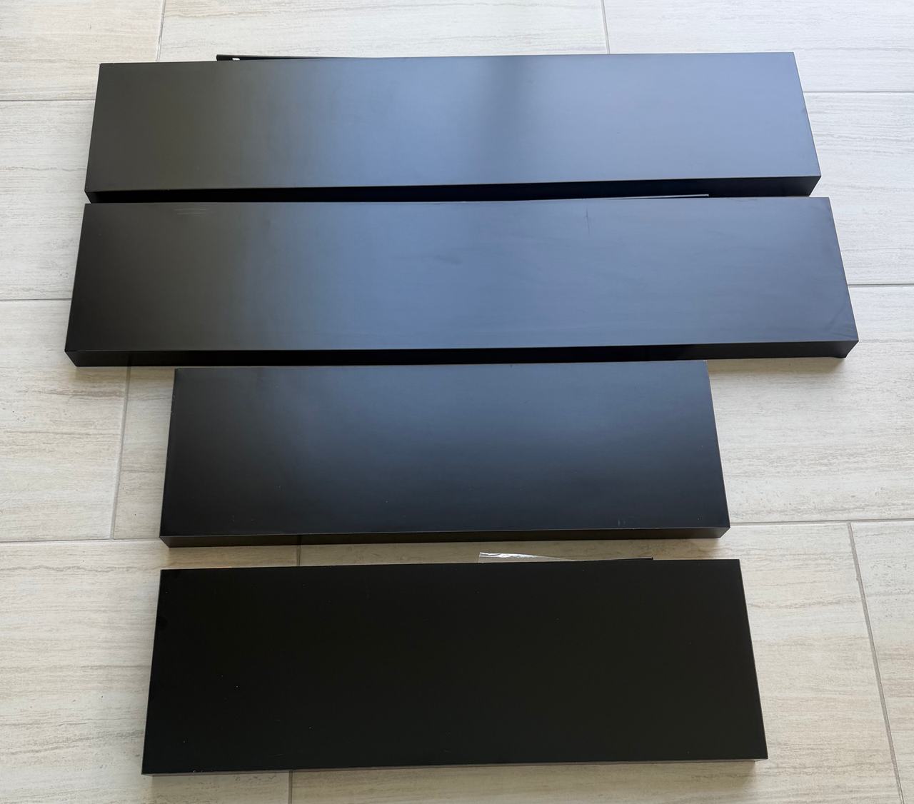 Floating Shelves Set of 4 Black 36” & 24” Wide