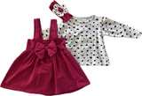 Toddler Girl 3-Piece Magenta Heart Dress Set 2T - Image 7