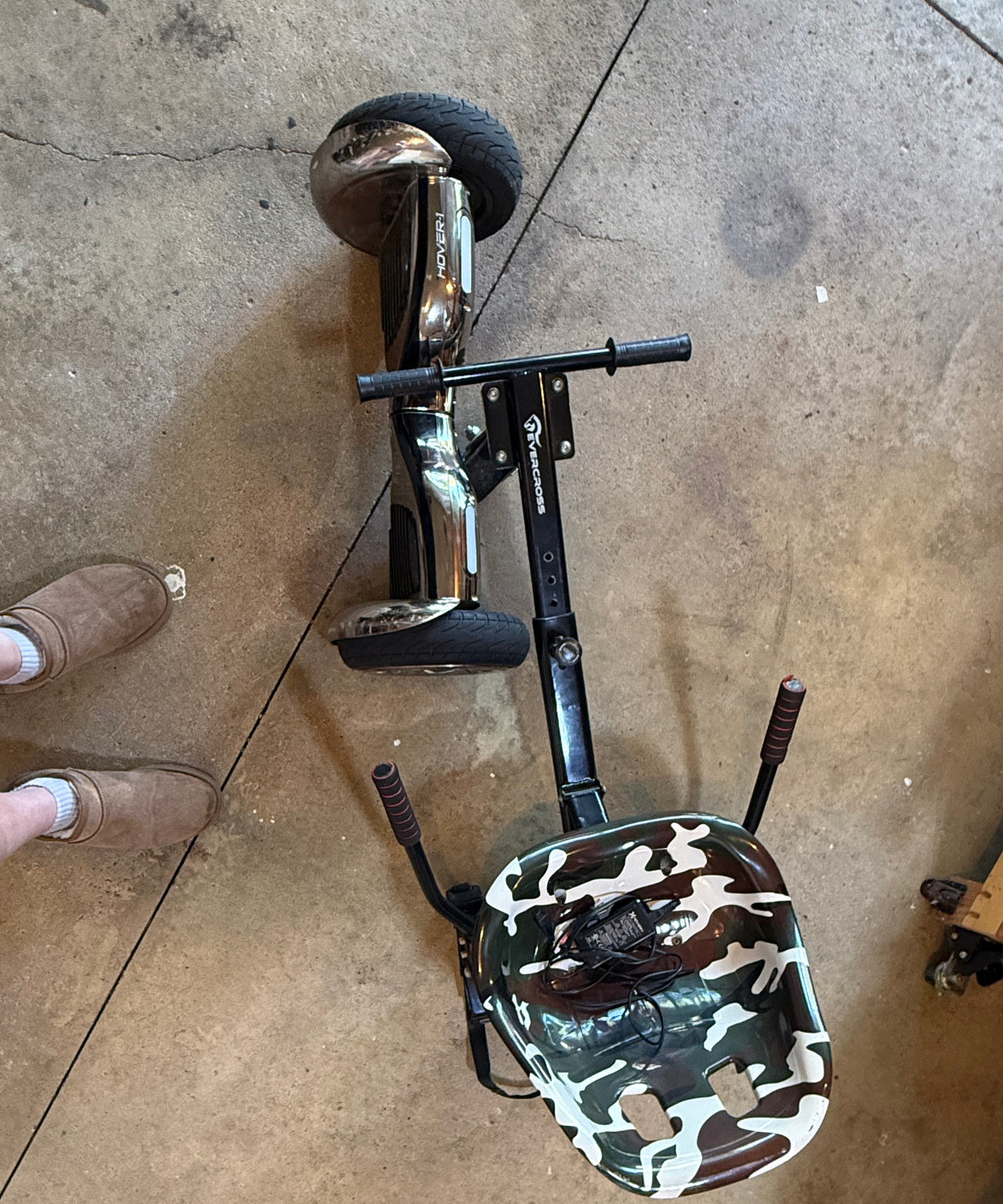 Hover-1 Titan Off-Road Hoverboard with Evercross Kart Attachment