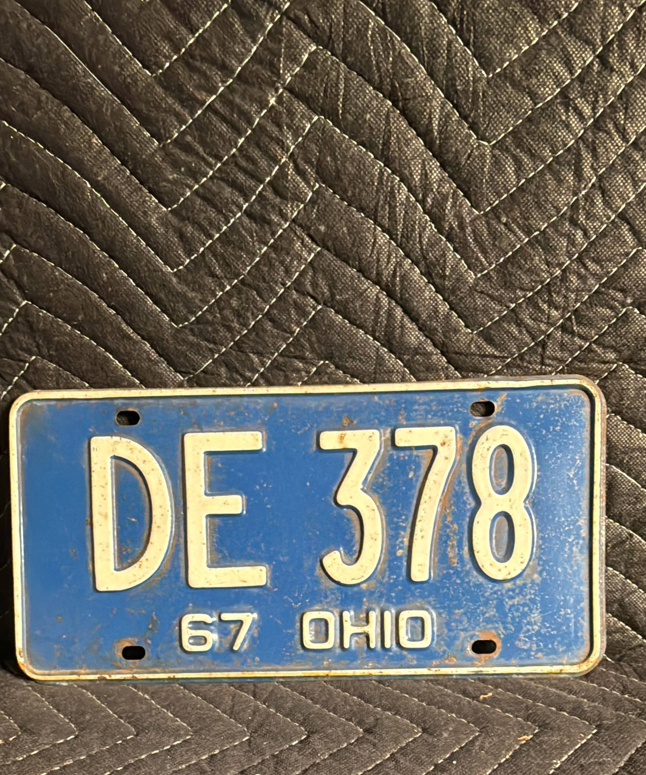 1967 Ohio License Plate DE 378