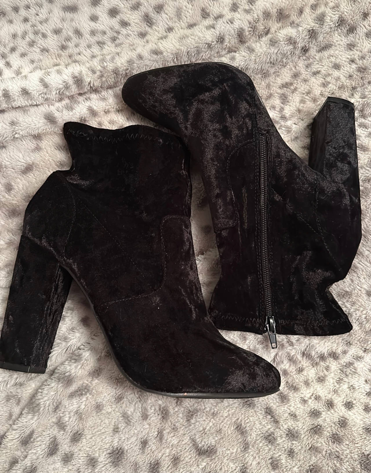 Velvet Ankle Boots