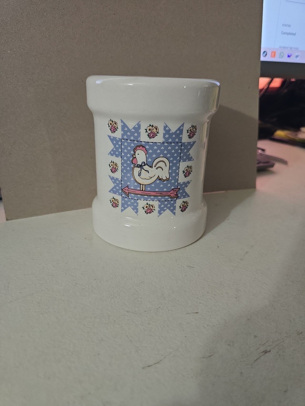 Vintage Country Rooster Ceramic Wax Warmer