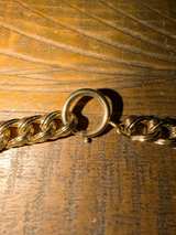 Monet Vintage Gold Tone Textured Curb Link Necklace - Image 4