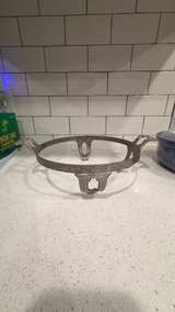 Vintage Ceramic Casserole Dish with Ornate Metal Stand - Image 7